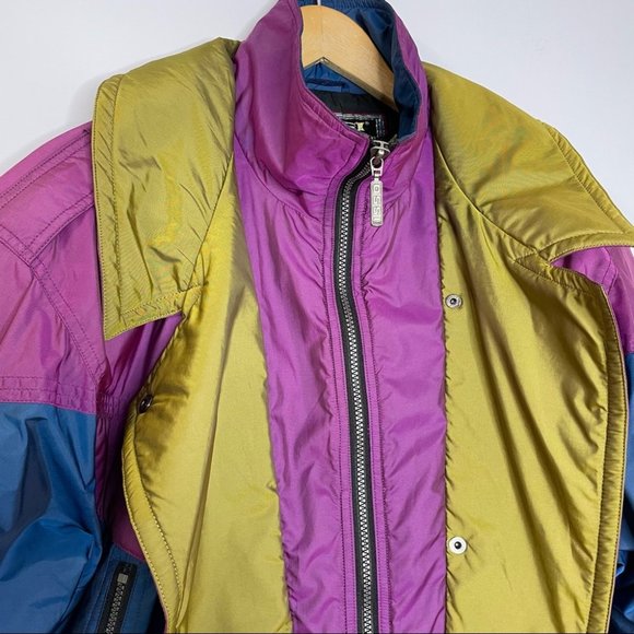 Ossi Ski Vintage Jacket Color Block Belted - Picture 9 of 13